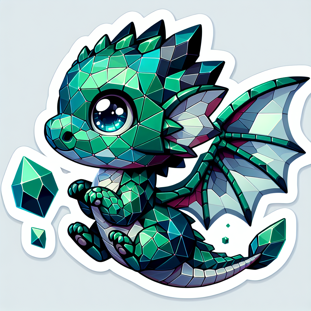 dragon polygon ai sticker